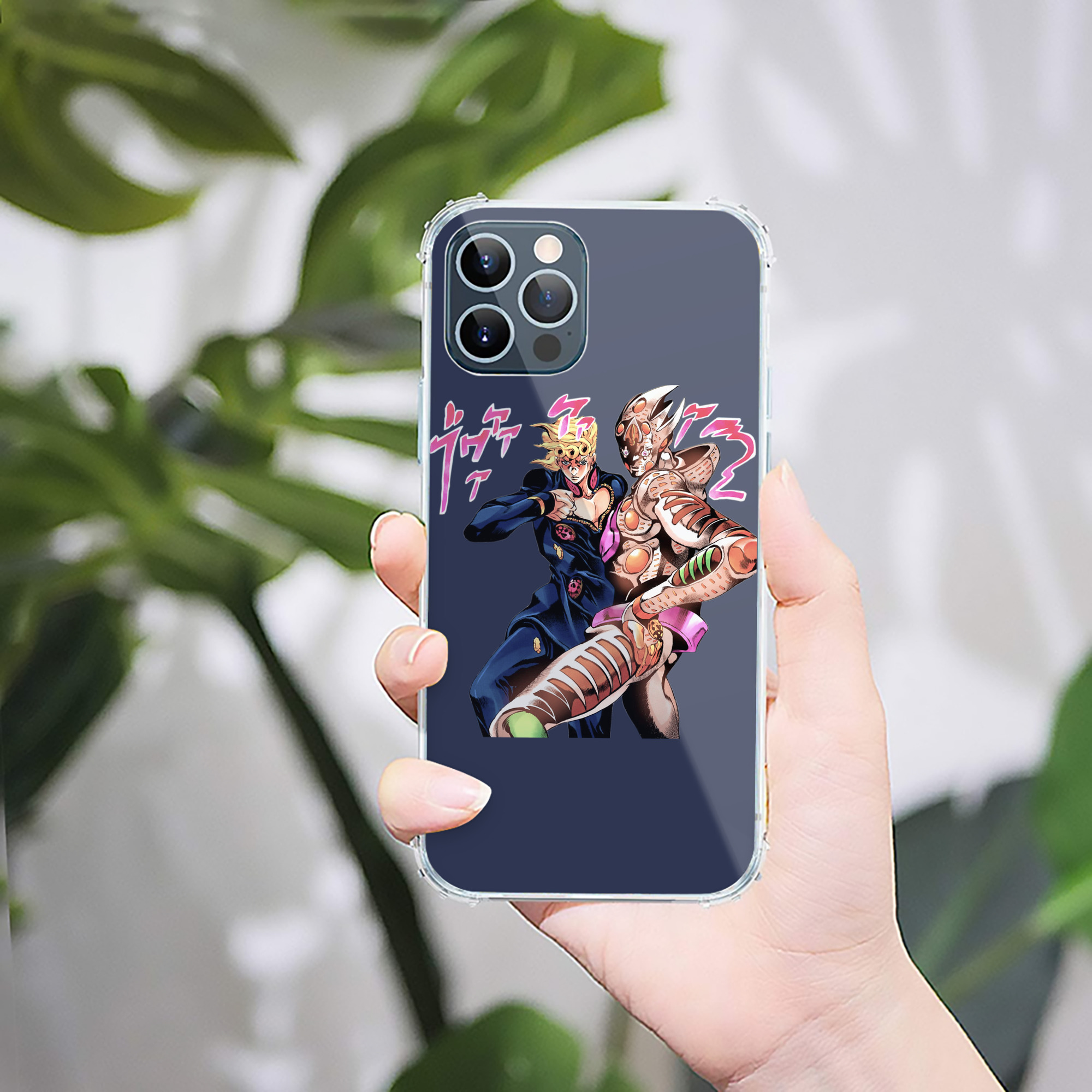（画像用） ジョジョの奇妙な冒険 ジョルノ?ジョバァーナ JoJo's Bizarre Adventure Giorno Giovanna 【iPhone 12シリーズ対応】透明スマホケース（クリアソフトケース）